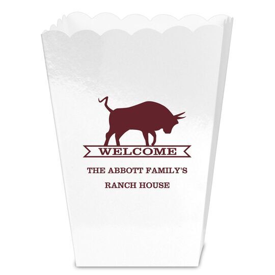 Ranch Welcome Banner Mini Popcorn Boxes